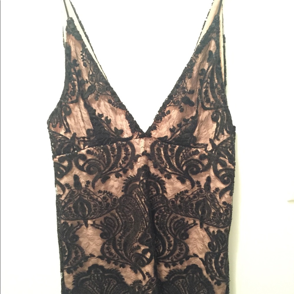 Free People black lace mini cocktail dress